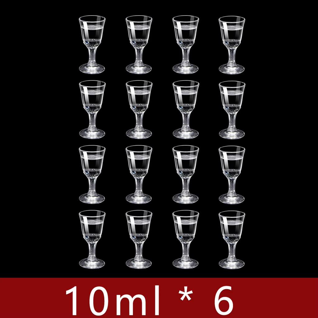 Set 6 buc Mini Cupe de Vin 10/15/25ml Pahar de Shot Transparent Pahare de Băutură Pocal cu Picior Înalt Pahare pentru Lichior Spirtoase Cupe de Băut