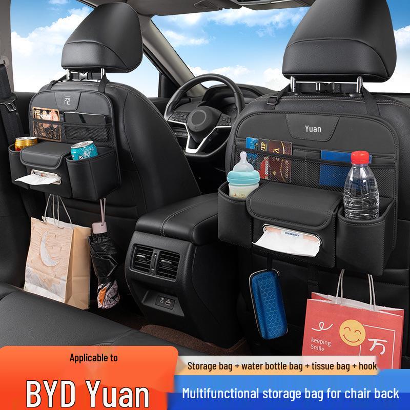 Portabicchieri Multifunzione e Sacca Portaoggetti per Sedile Posteriore BYD Yuan Pro/Plus