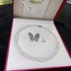 Mother's Day Pearl Jewelry Set: Necklace, Bracelet, & Butterfly Brooch for Mom