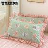 Cotton Pillowcase Pair Lace Pillowcase Home Bedroom 48X74cm Large