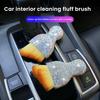 Perie de Curățare Auto Strălucitoare cu Strass-uri Mâner Ergonomic Racletă pentru Curățarea Grilei de Aer Condiționat Instrument Versatil de Curățare