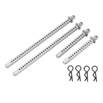 4 Stück RC Auto Karosseriesäule Aluminiumlegierung Vorne Hinten Verlängert Karosseriepfostenhalterung Karosserie für Axial SCX10
