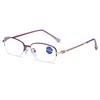 2025 Women's Thin Wire Anti-Blue Light Half Frame Reading Glasses for Fashion & Business