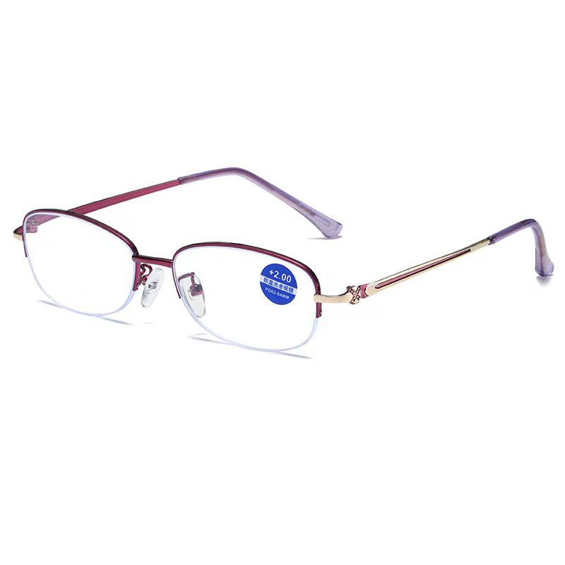 2025 Women's Thin Wire Anti-Blue Light Half Frame Reading Glasses for Fashion & Business