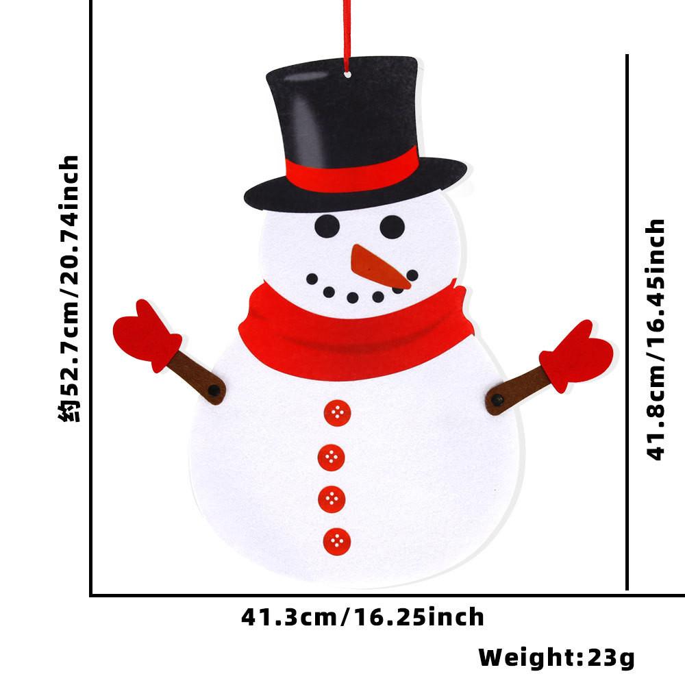 Delightful Large Felt Christmas Decorations Featuring Movable Snowman And Reindeer Designs