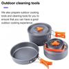 Camping Tableware Outdoor Cookware Set Pots Tourist Dishes Bowler Kitchen Equipment Gear Utensils Hiking Picnic Travel Equipment