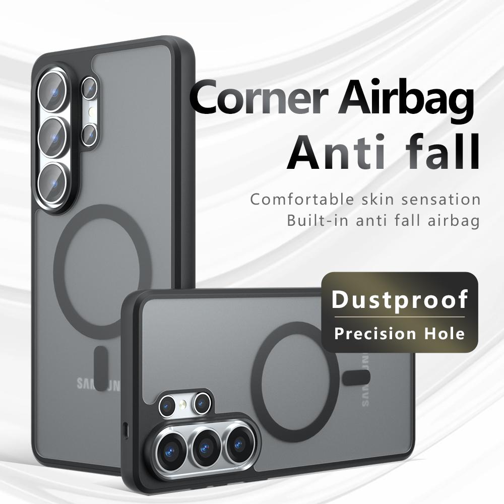 Skin Feel Translucent For Magsafe Case for Samsung Galaxy S26 Ultra S25 S24 Ultra Plus A57 A37 A17 A56 Magnetic Armor Back Cover