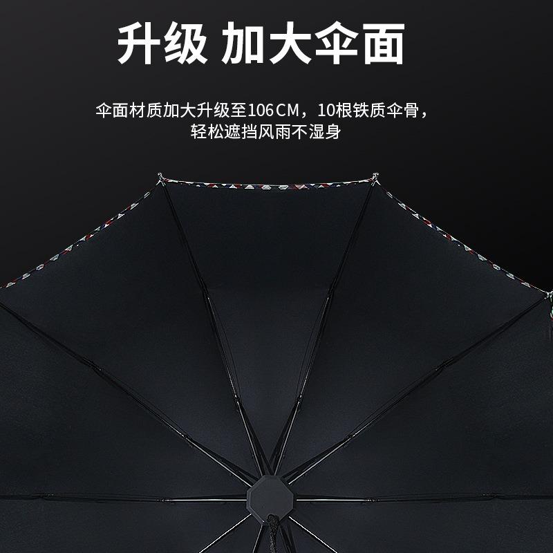 Large oversized men's double reinforced wind-resistant safety reflective strip sun protection parasol outdoor