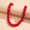 Simple Acrylic Necklace Colorful Design Handmade Beads Necklace Beaded Choker Necklace  Gift