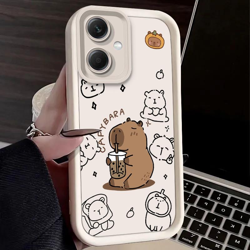 Cartoon Capybara Sleeping Case for Xiaomi Redmi Note 15 14 14S 13 5G 12S 11 10 Pro Plus 15C 14C 13C 12C 12 4G A1 A2 Cover Funda