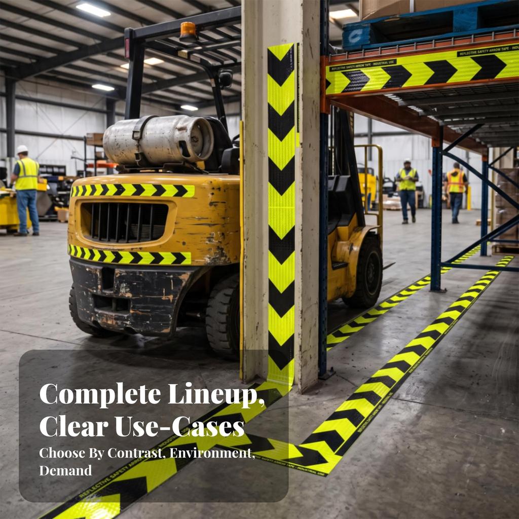 Reflective Arrow Tape Self for Warehouses, Commercial Areas