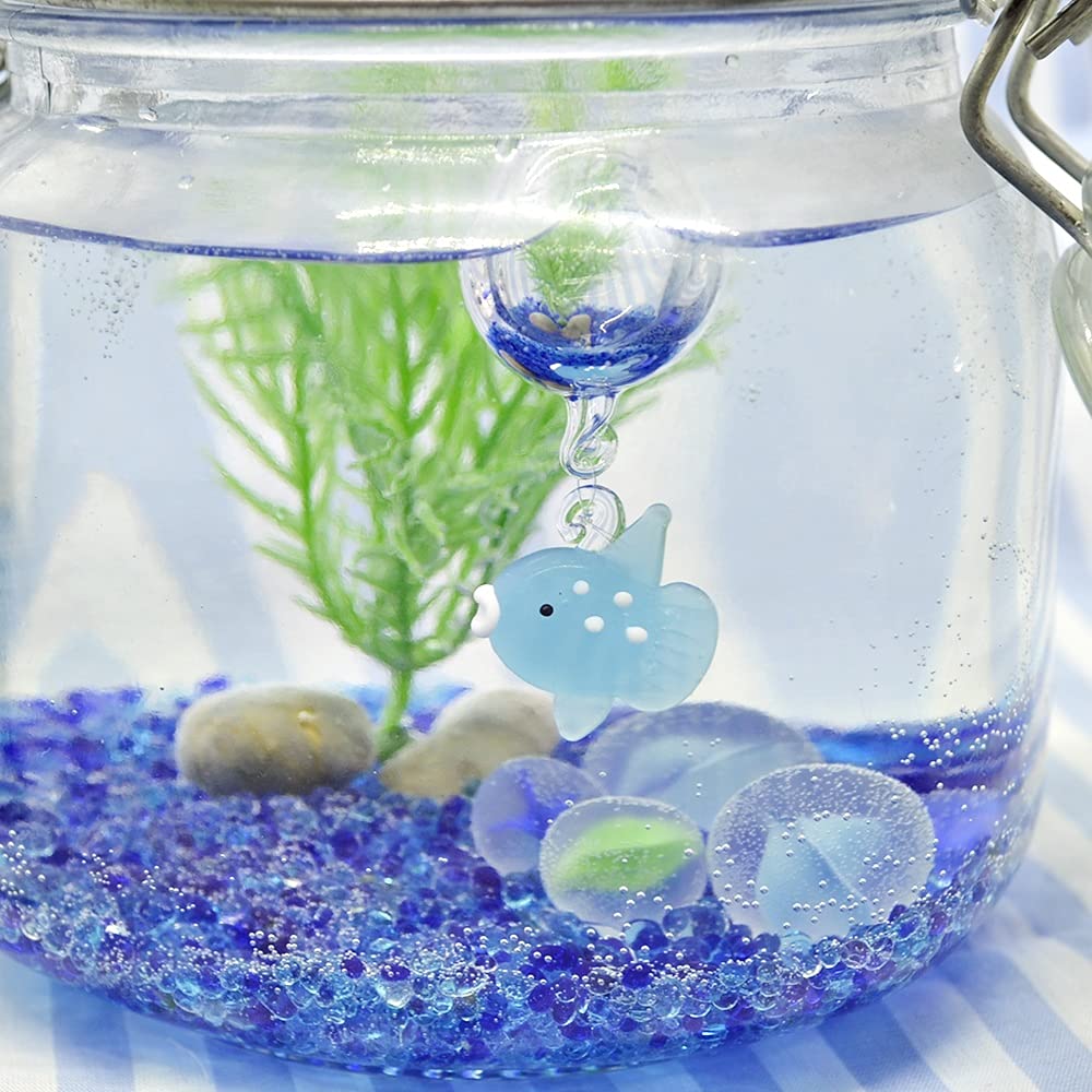 Fourcart Cute Handmade Glass Float, Manbou, Width 19mm, Bead 20mm