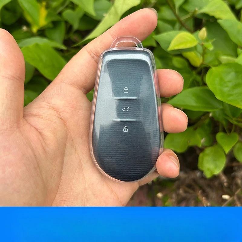 Soft Tpu Car Key Cover Fob Transparent Remote Case Holder Shell Protector Bag Set For Nissan N7 Keyless Entry Accessories