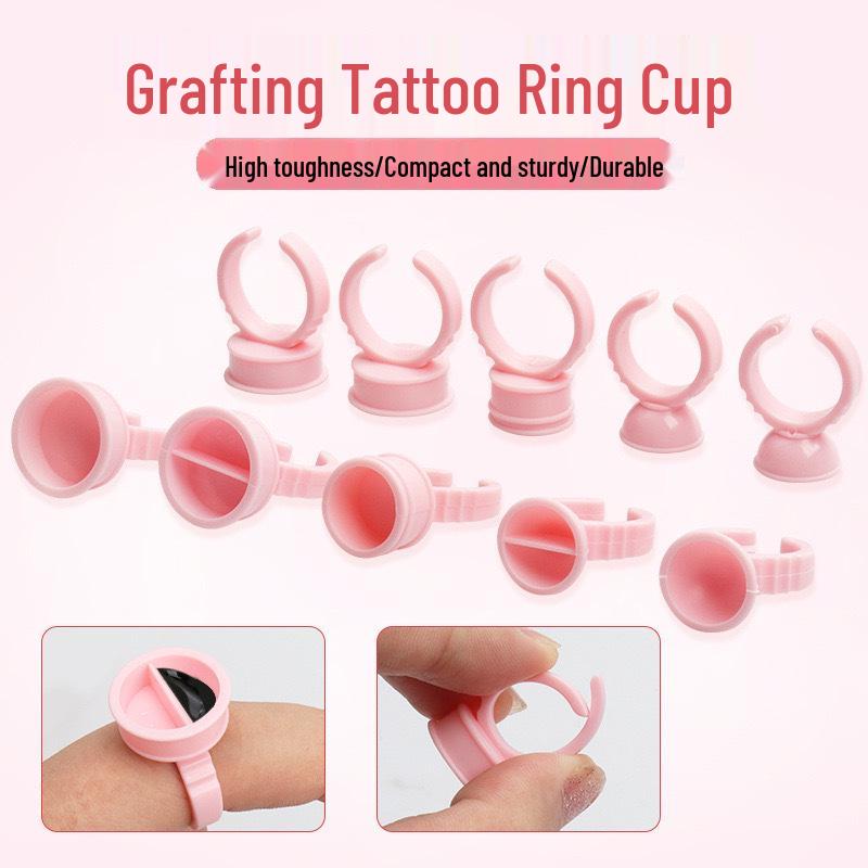 Eyelash Blooming Glue & Pigment Drip Ring Cup for Microblading