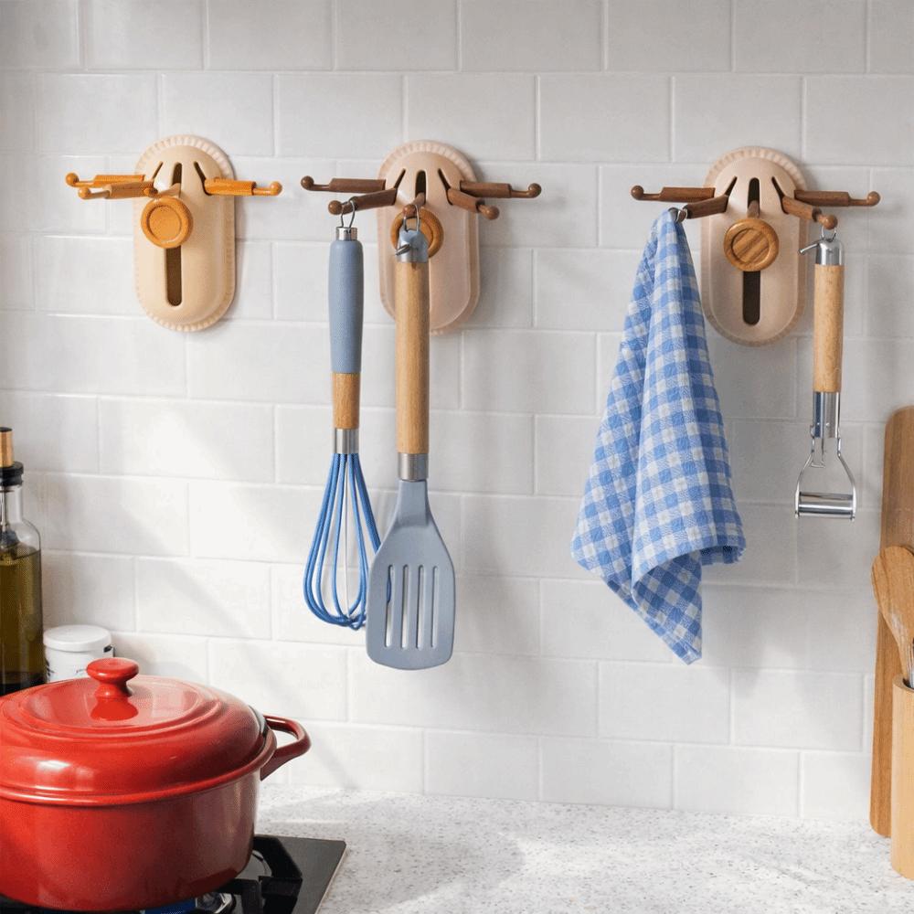 Strong Adhesive Spatula Storage Rack Wall Mounted Wall Hooks Kitchen Utensil Hook Bedroom