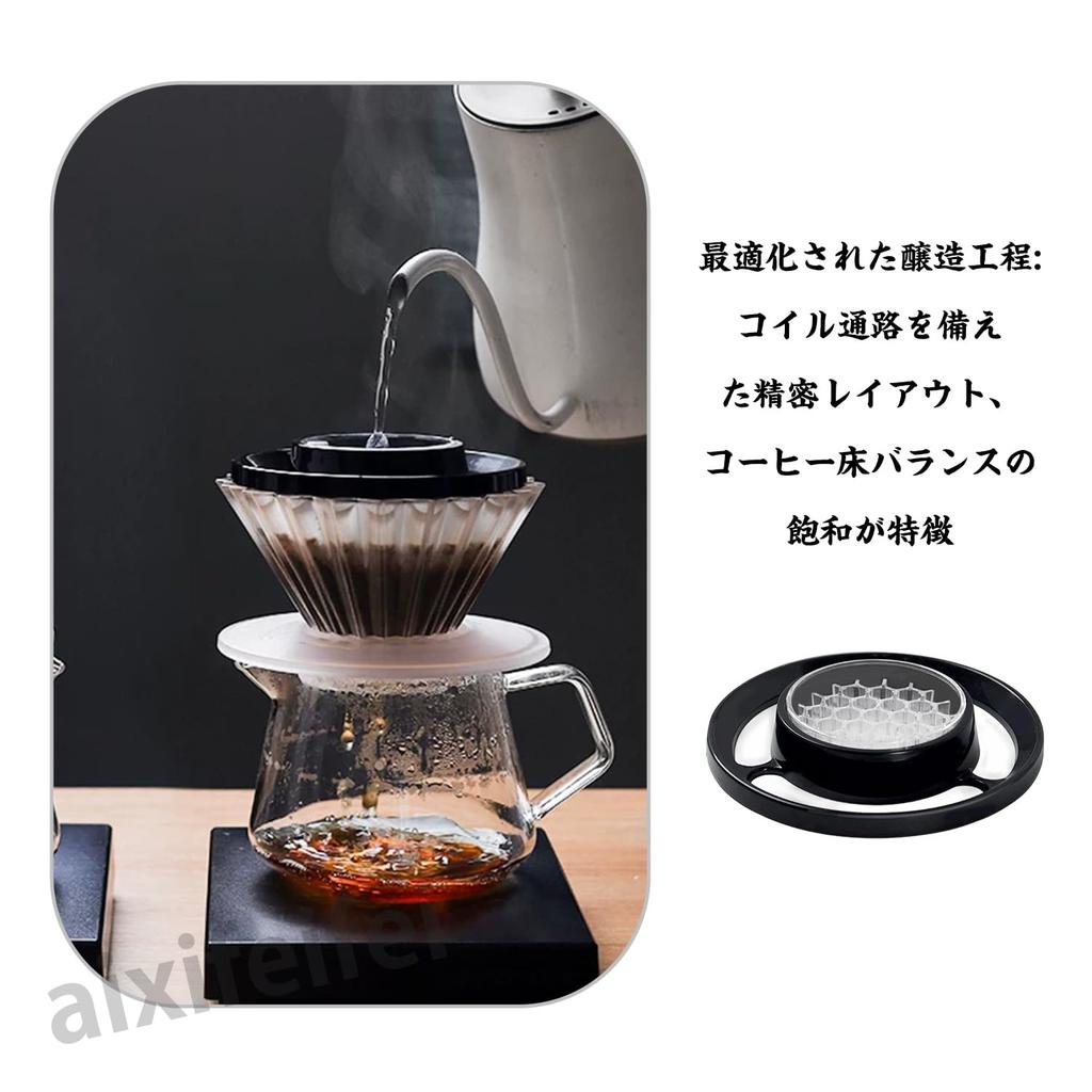ADOFUN Drip Coffee Aid, PC and ABS Coffee Drip, Popular Pour-Over Dripper, Uniform Extraction, Cone Filter Tool, Portable, Precision Construction,