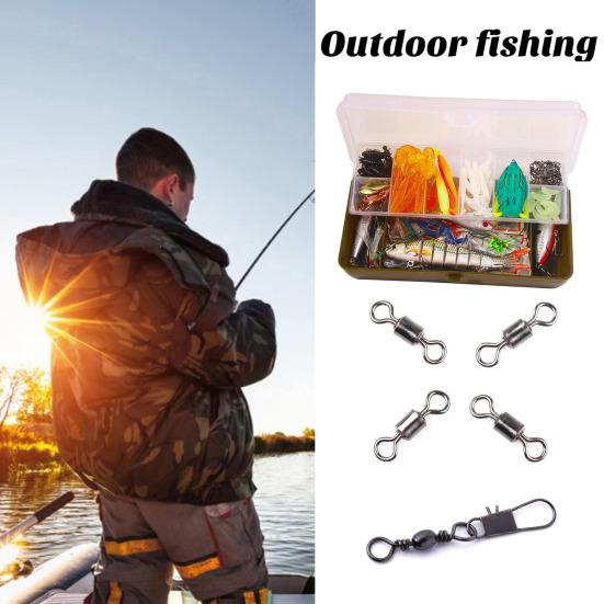 Fishing Bait Set with Treble Hooks Realistic Design Bright Colors Compact Design Portable Soft Lure Fake Bait Accessories