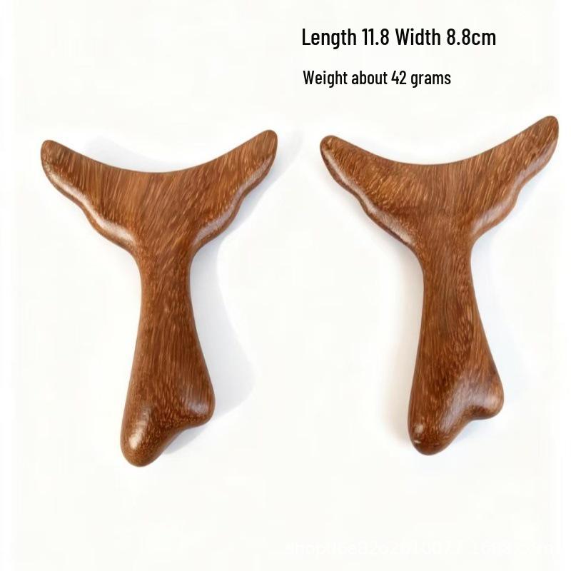 Sandalwood Gua Sha Board: Multi-Functional Scraping Tool for Leg, Shoulder, and Neck Acupressure and Meridian Massage