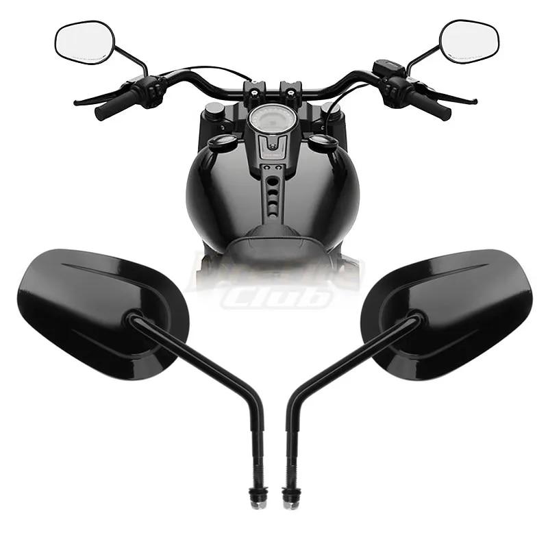 Pro Harley Touring Road King Road Glide Sportster 883 1200 Dyna Heritage Softail FXDB Černý motocykl 8MM zpětná zrcátka
