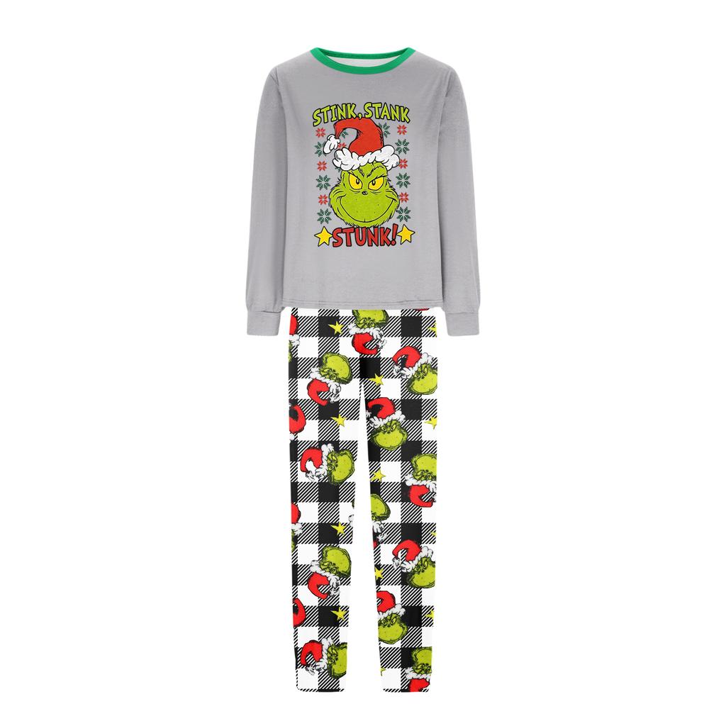 Parent-child Christmas Print Home Suit Long-sleeved Top And Pants