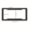 2/1Set Universal Carbon Pattern Plastic License Plate Frame Bracket With Standard Mount Screw Kits Auto Plate Decor Parts License Plate Covers Frames