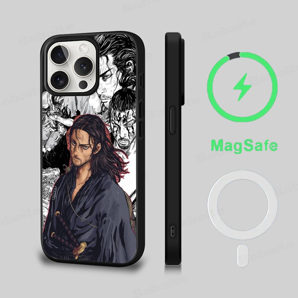 Japanese Vagabond Phone Case Magnetic Case For IPhone 16 14 13 12 11 15 Pro Max Plus For Magsafe Wireless Charge Cover