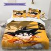 Son Goku Pattern Bedding,Quilt Set Quilt Cover Pillowcase Home Birthday Gift (1 * Duvet Cover + 2 * Pillowcase, Without Core)