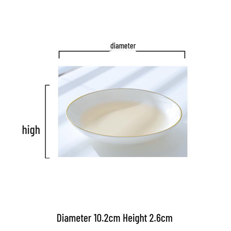 Europejski zestaw ceramicznych naczyń na przyprawy i sosy ze złotym rantem