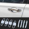 For Hyundai Solaris 2017 2018 Car Styling ABS Side Door Handle Cover & Door Bowl Cover Chrome Trim Frame Bezel Styling Molding