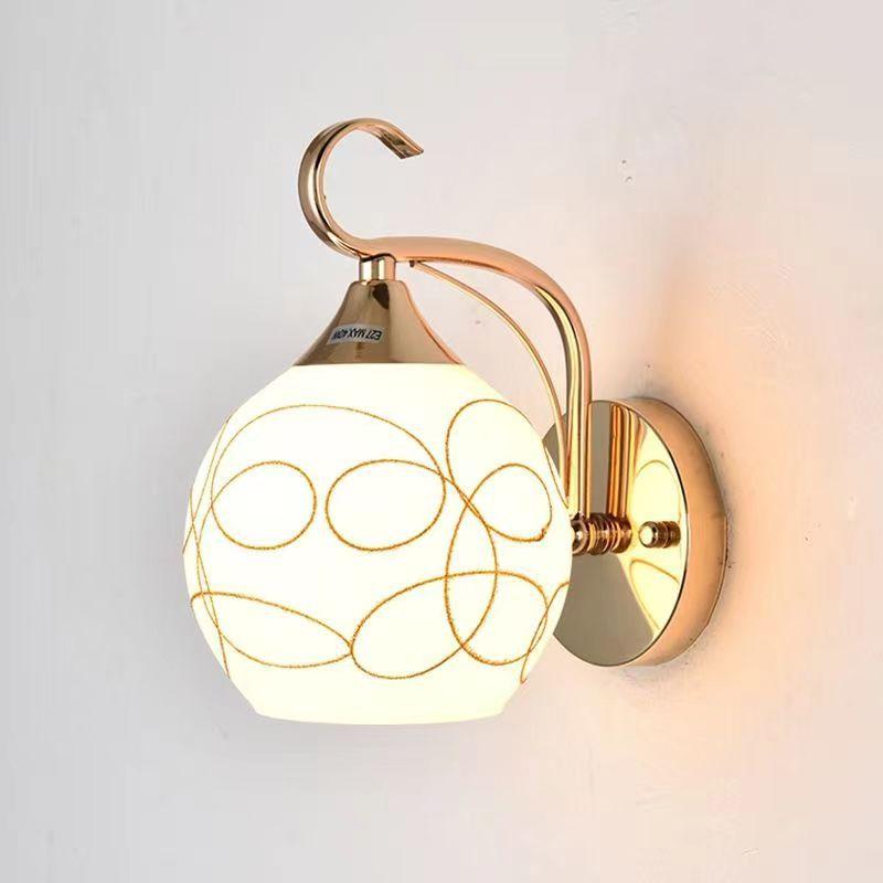 E27 Wall Sconce Crystal Wall Light Simple and Creative Bedroom Bedside Wall Lamp Crystal Lights for Home Ligting Wall Decor Lamp