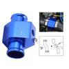 Universal Water Temp Joint Pipe, Aluminum Water Temp Temperature Joint Pipe Sensor Gauge Radiator Hose Adapter with Clamps, Blue 26mm