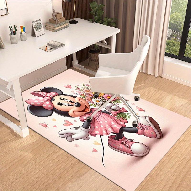 1pc. Cute Minnie Mouse Floral Bouquet Rug - Perfect for Home Decor, Office Carpet, Outdoor Use, and Gift Ideas!z0414224