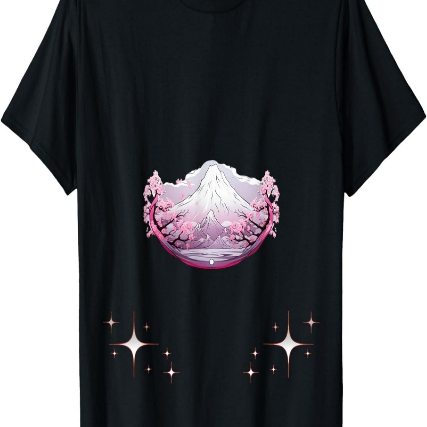 Yokai Oni Mask  Anime Blossom Cherry Flower T-Shirt(4) S