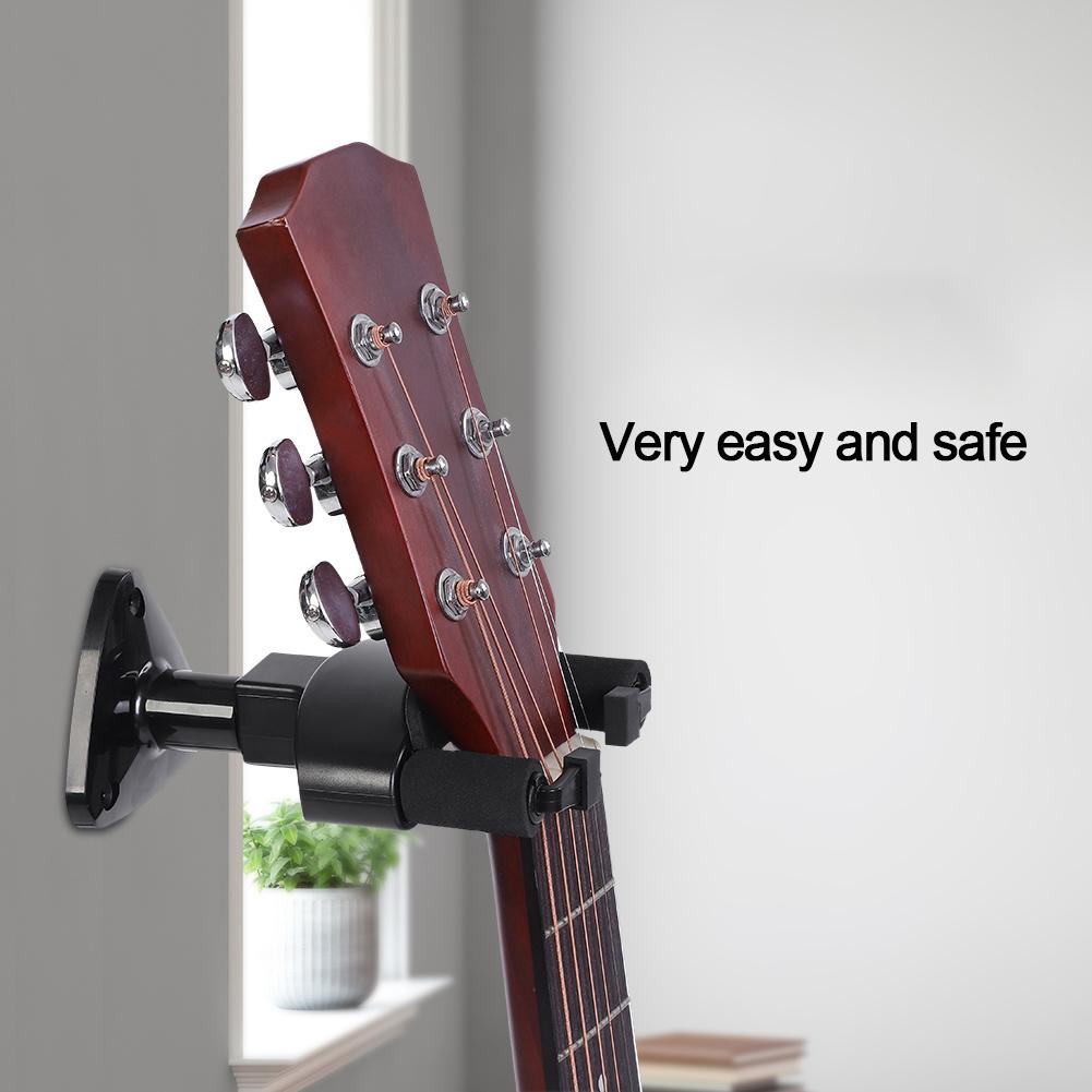 Guitar Hanger Safe Wall Mount Holder Support for Guitar Bass Ukulele