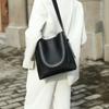 Split Leather Designer Shoulder Bag Underarm Design Casual Style Bucket Basket Bag New Fashion Cowhide Material Crossbody Bag