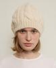 FUNFROMFUN Cable Knit Beret, Cream