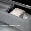Bench, Storage Bench, Upholstered Bench, Linen Look, up to 150kg, 101x38.5x44.5 cm, Grey