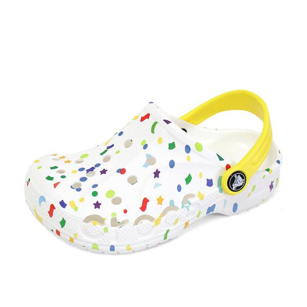 Crocs Baya Seasonal Printed K Women Kids Junior Clog Sandal Slipper White