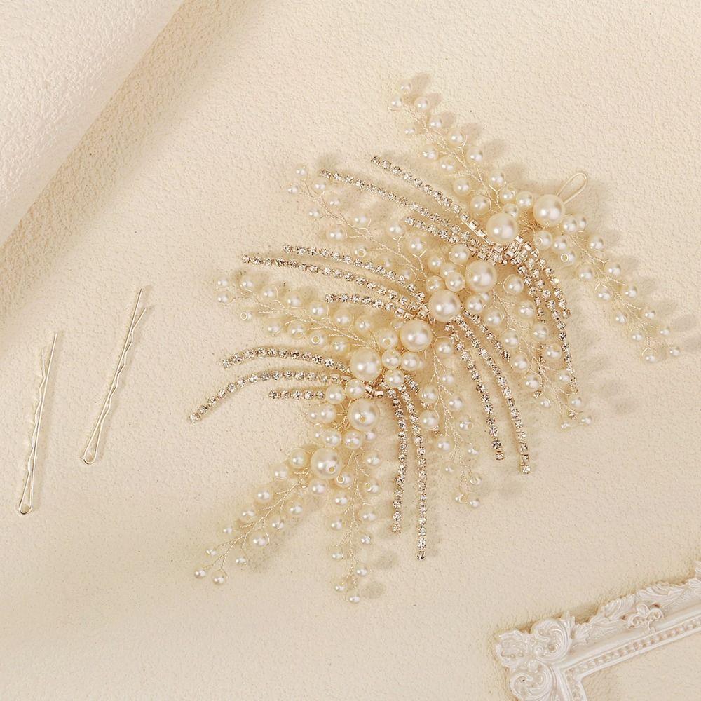 Crystal Bride Hairpin Branches Shape Wedding Headdress Fairy Bridal Hair Clip Hair Accessories