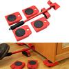  Furniture Mover with Wheels & Furniture Lifter Set, 360° Rotation Wheels Furniture Dolly, 220 Lbs Capacity