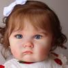 BZDOLL 24inch 60cm Big Fat Doll 3D-Paint Skin with Vascular Vein Soft Vinyl Reborn Baby Girl Princess Newborn Toddler Kids for Birthday Gift