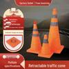 Collapsible Reflective Safety Cone - Lightweight Traffic Warning Barrier