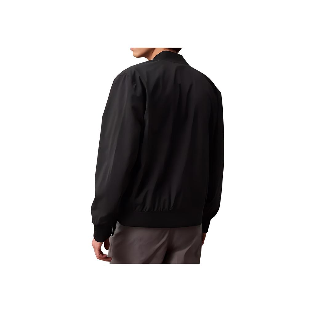 Calvin Klein Solid Color Minimalist Comfortable Pilot Long Sleeve Jacket Men jackets Black 40EM517-001