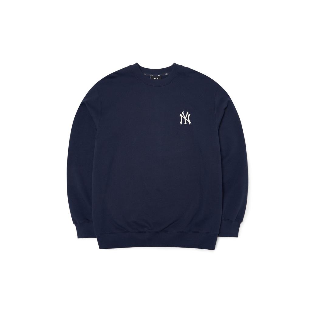MLB Cashew Flower Sweatshirts Unisex Dark Marine Blue Crew Neck Moderate Other 3AMT53014-50NYD