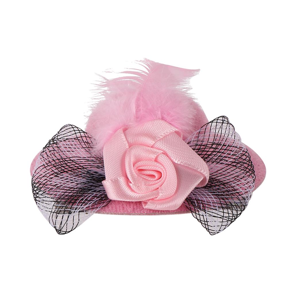 Chicken Hats For Hen Small Funny Chicken Accessories Feather Top Hat Rooster Duck Parrot Hamster Poultry Stylish Show Costum 1Pc