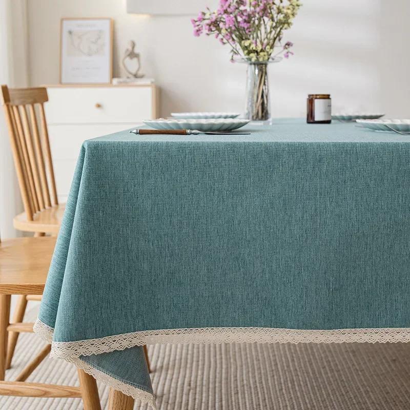 

Ins Style Cotton Linen Table Cloth Rectangular Plastic Tablecloth Waterproof Antifouling Cover Outdoor Dining Table Cloth 90x90cm