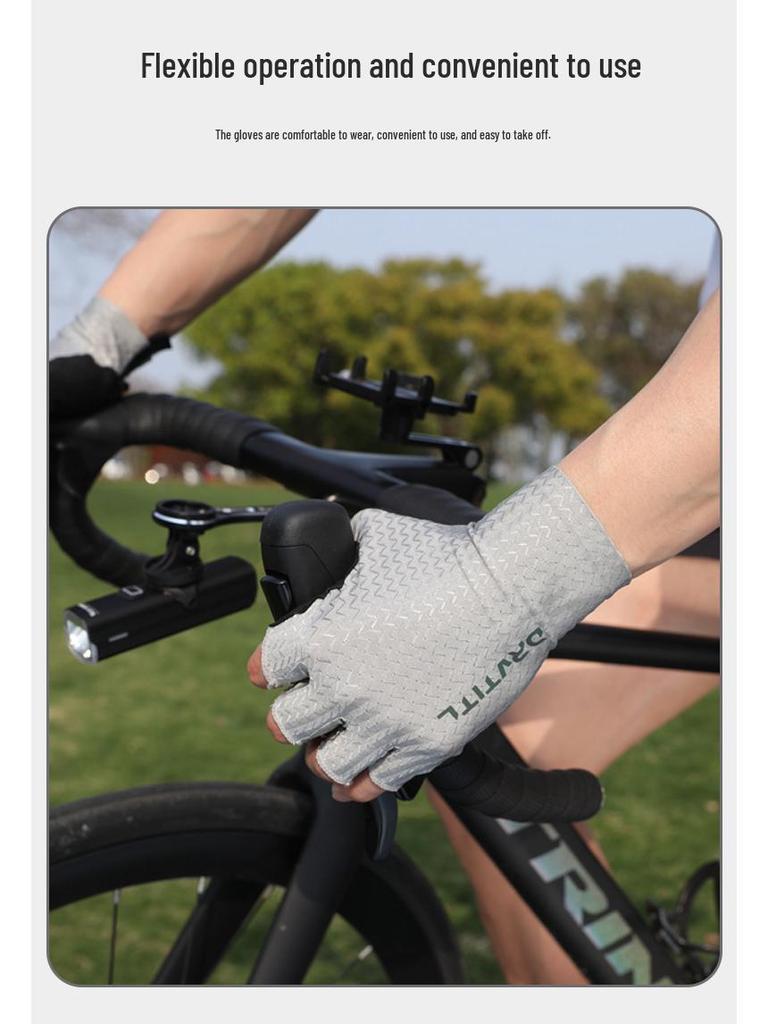 Guanti da Ciclismo Estivi Unisex: Protezione solare, Assorbimento degli urti, Antiscivolo, Traspirante per Ciclismo su Strada e Mountain Bike