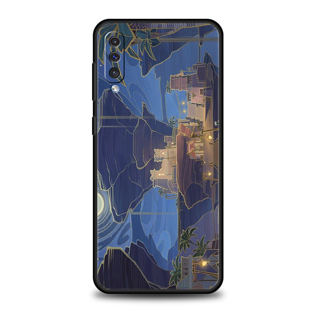 

Чехол для телефона Genshin Impact Landscape для Samsung A54 A52 A14 A50 A70 A10 A30 A40 A20S A20E A02S A12 A22 A34 A42 A32 5G A04s Samsung A12