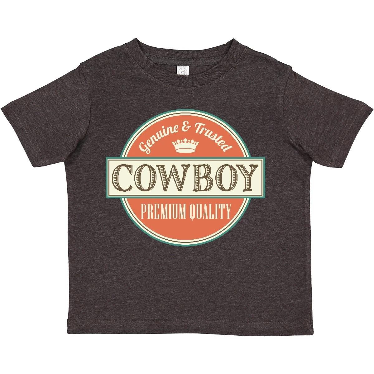 

Inktastic Cowboy Vintage Logo Toddler kids boys T-Shirt Western West Wild Occupations s 100