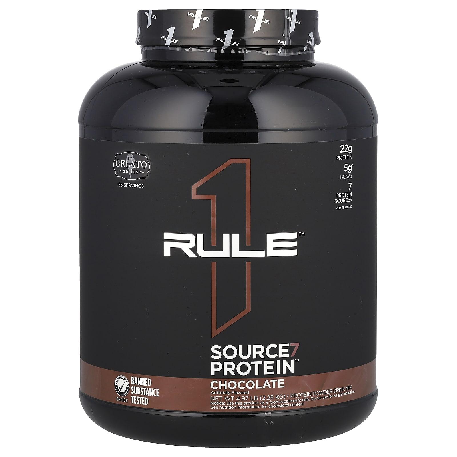 

Rule One Proteins, Source7 Protein Powder Drink Mix, Chocolate, 4.97 lb (2.25 kg)
